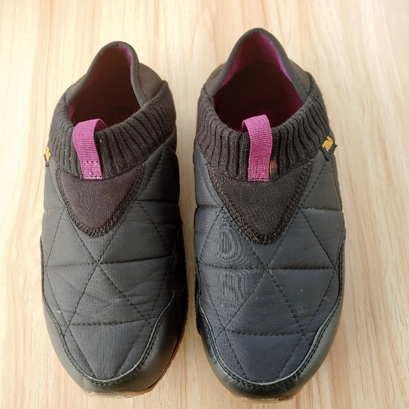 Teva 1018225 Ember Moc Black Quilted Comfort Casual Slip-On Shoes Women's US 7M. - Picture 1 of 7